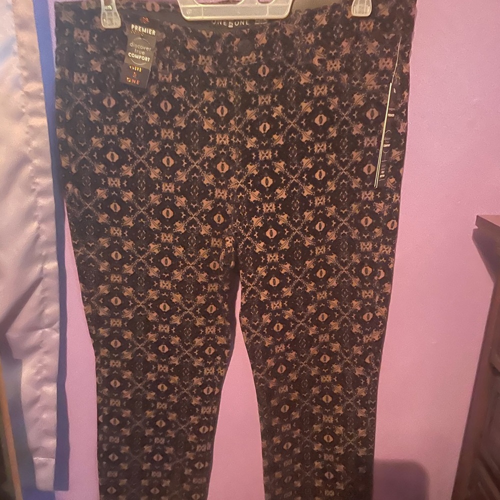 Black and brown suede pants